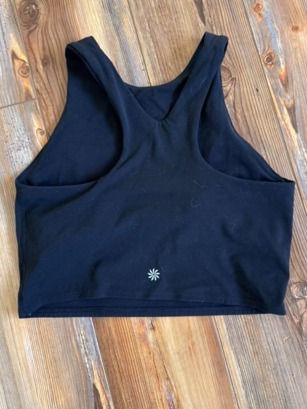 Athleta Longline Sports Bra Black Size S Scoop Neck Removable Pads - Picture 4 of 5